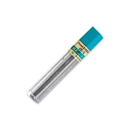 Pentel ® Super Hi-Polymer Lead Refill, 4H Leads, 0.7mm, Black, 12/Tube 504H